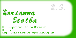 marianna stolba business card
